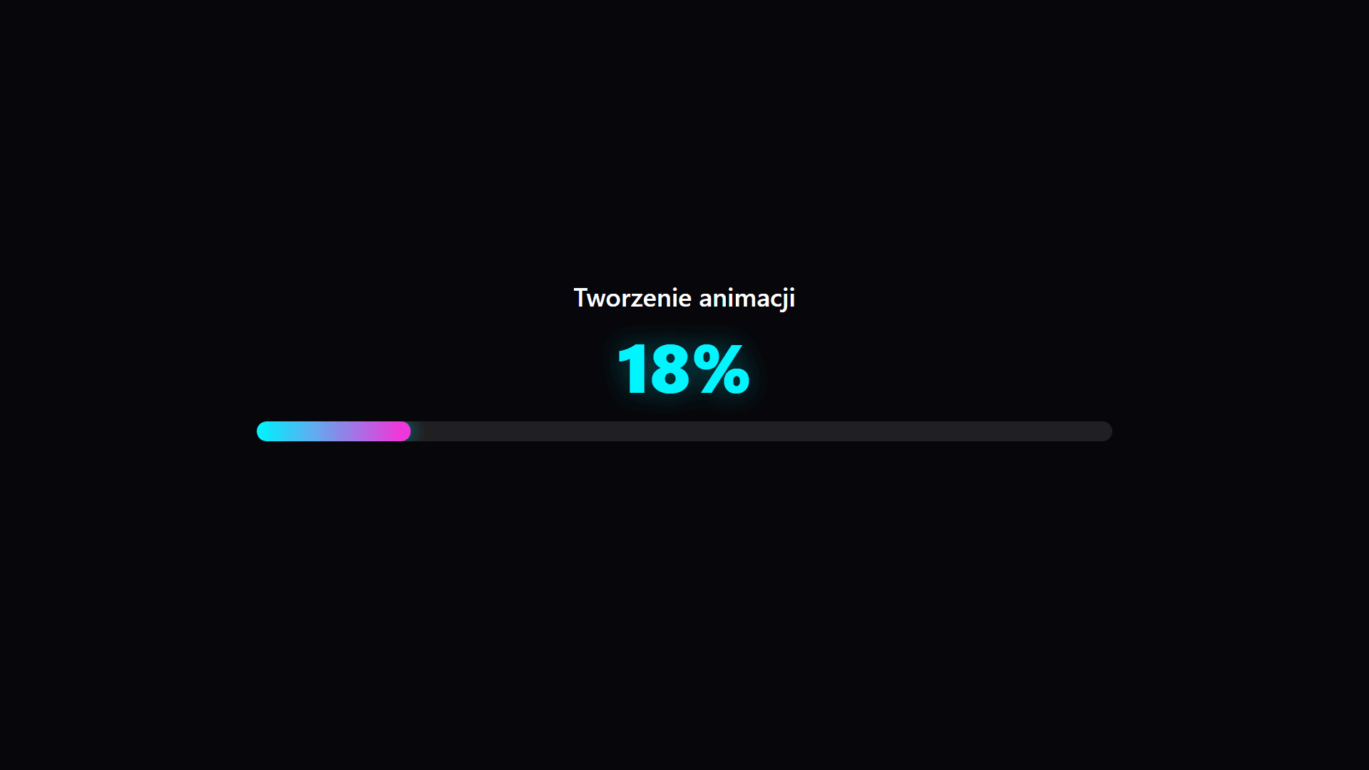Podgląd animacji: Pasek postępu