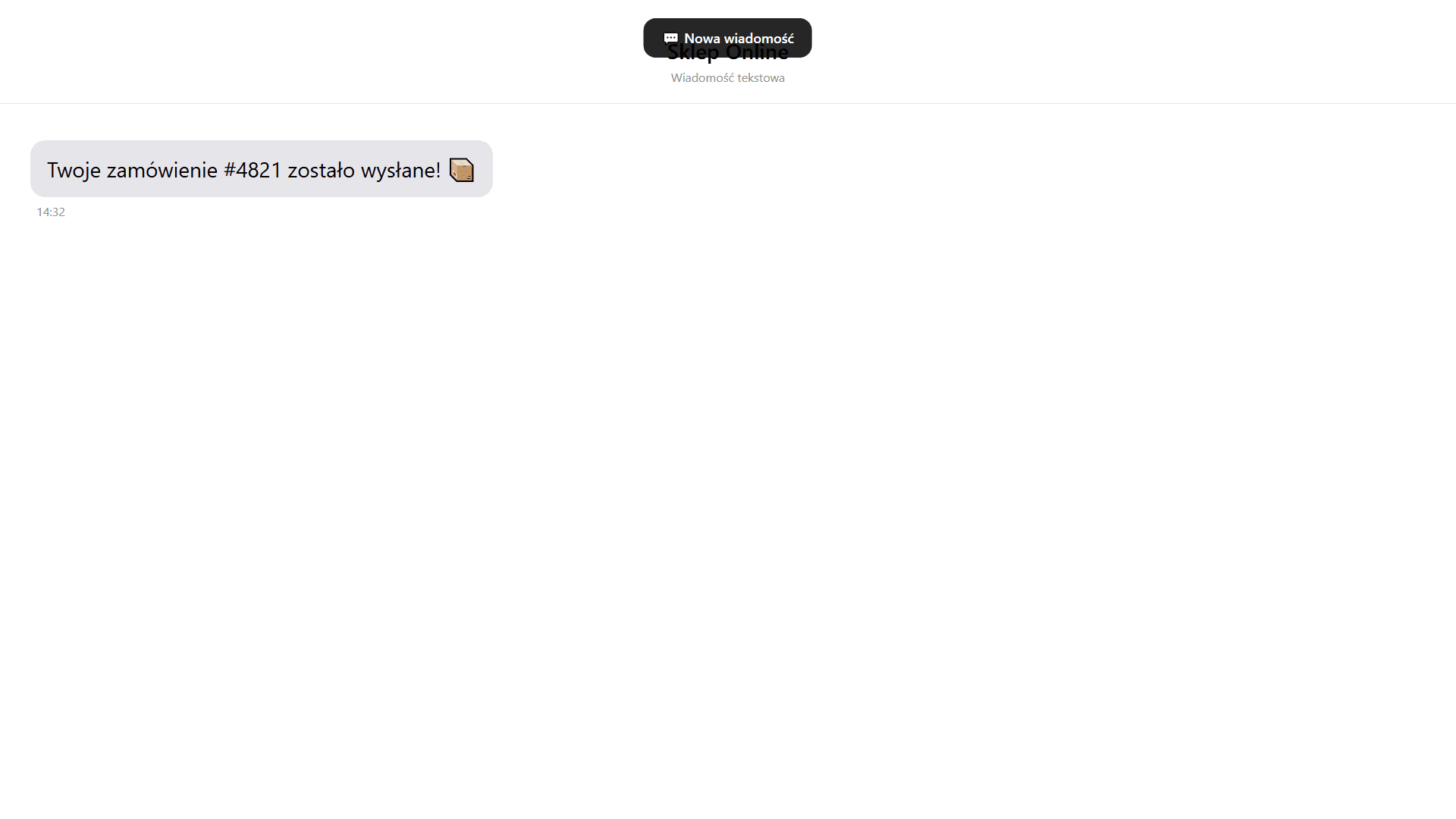 Podgląd animacji: Wiadomość SMS