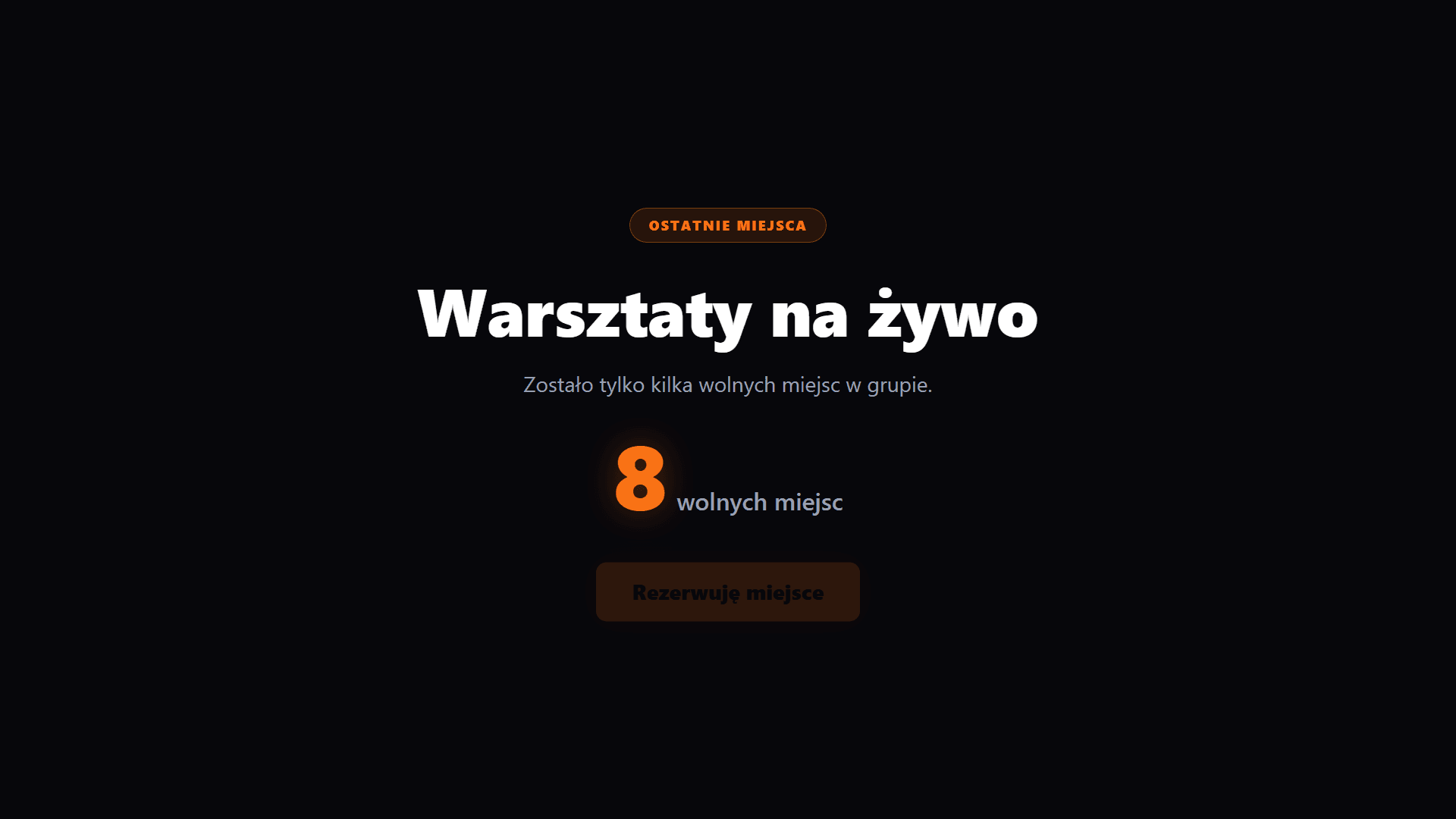 Podgląd animacji: CTA z pilnością